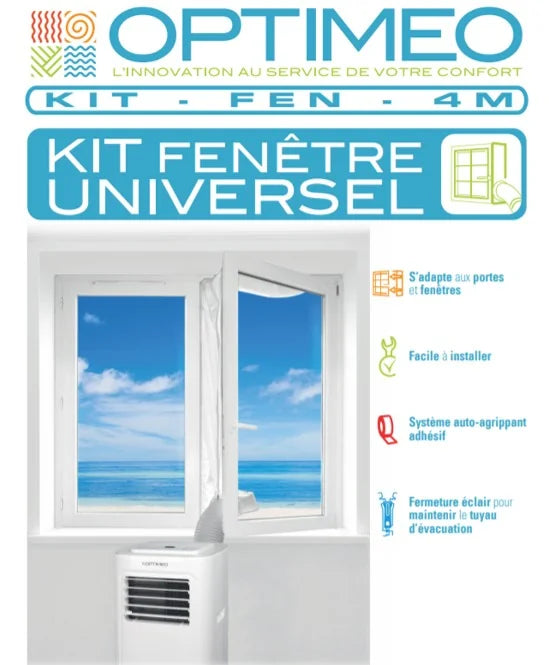 Kit calfeutrage porte fenêtre pour climatiseur mobile – KIT-FEN-4M