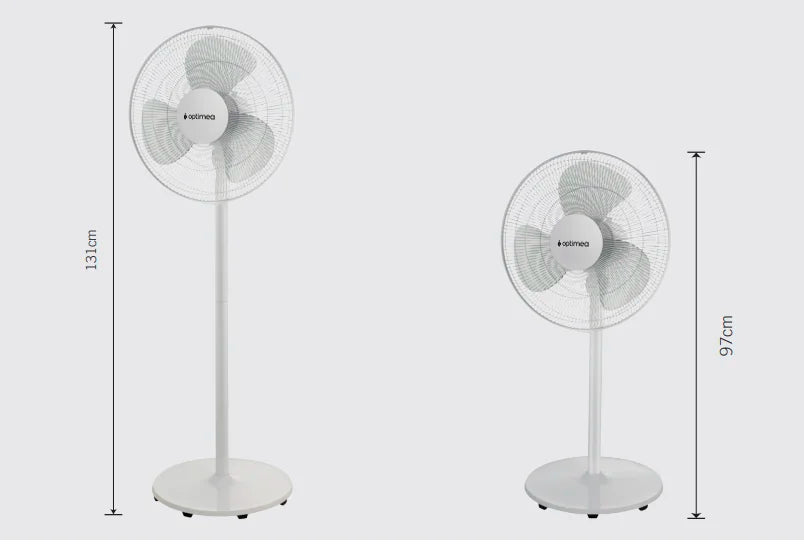 Ventilateur sur pied, diamètre 40cm, noir, OVP-AR40N