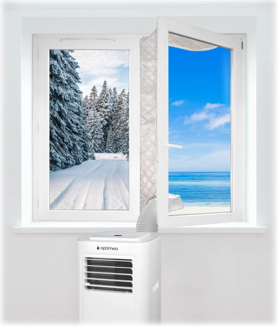 Kit calfeutrage porte fenêtre pour climatiseur mobile isolant – Optimea – KIT-FEN-4MISO